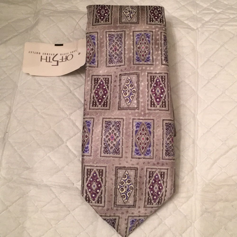 Robert Talbott silver silk tie